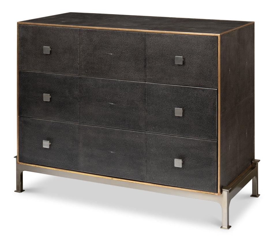 mid century dresser grey Sarreid Shagreen Size:32x30 Alice + Olivia Harmony Place it in the 5=handle1=Display Sideboard=henley-scalloped-edge-150cm-wide-sideboard-with-open-shelf-blue-spruce