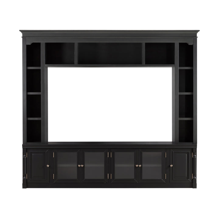 American Home Furniture | TOV Furniture - Virginia Charcoal Entertainment Center for TVs up to 75"