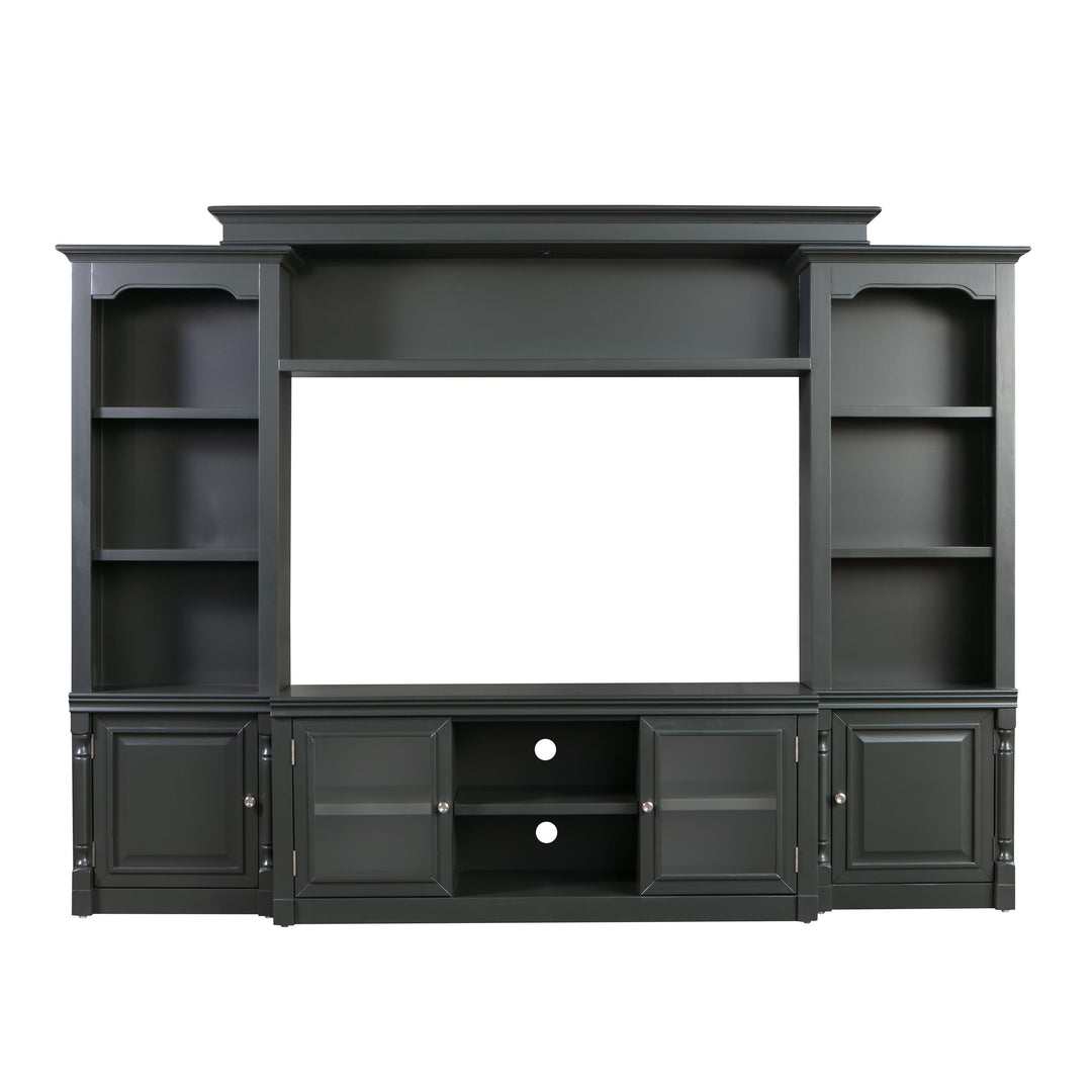 American Home Furniture | TOV Furniture - Virginia Charcoal Entertainment Center for TVs up to 65"