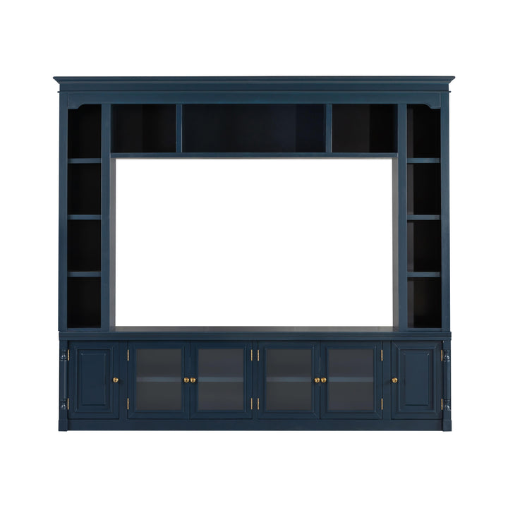 American Home Furniture | TOV Furniture - Virginia Blue Entertainment Center for TVs up to 75"