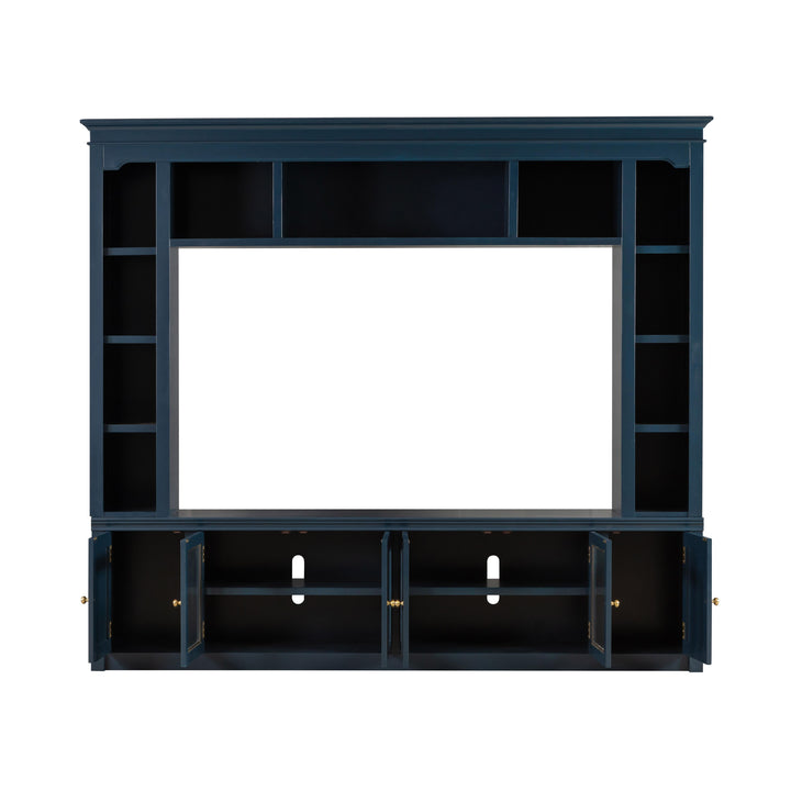 American Home Furniture | TOV Furniture - Virginia Blue Entertainment Center for TVs up to 75"