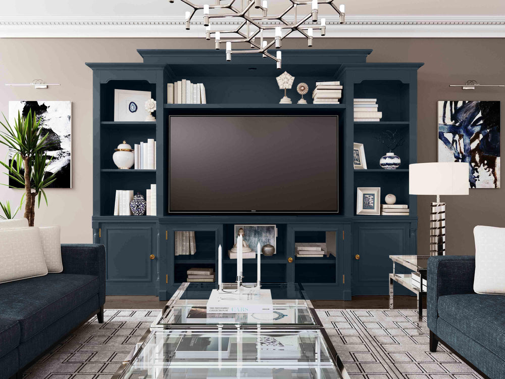 American Home Furniture | TOV Furniture - Virginia Blue Entertainment Center for TVs up to 65"