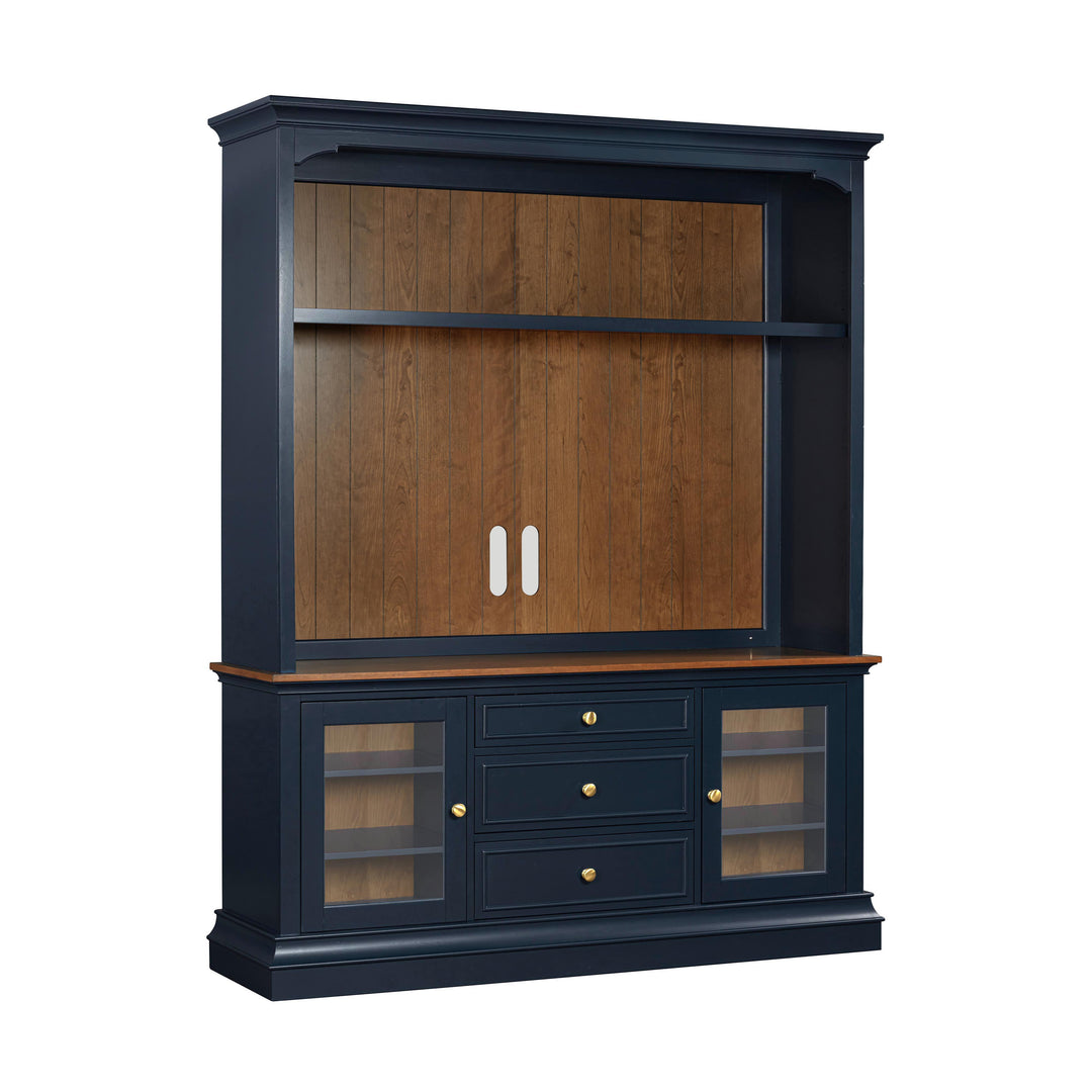 American Home Furniture | TOV Furniture - Hudson Blue Entertainment Center for TVs up to 70"