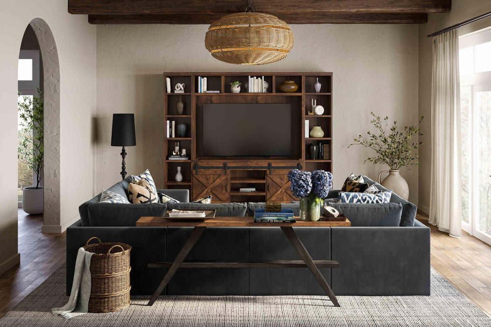 American Home Furniture | TOV Furniture - Dawson Rustic Brown Entertainment Wall