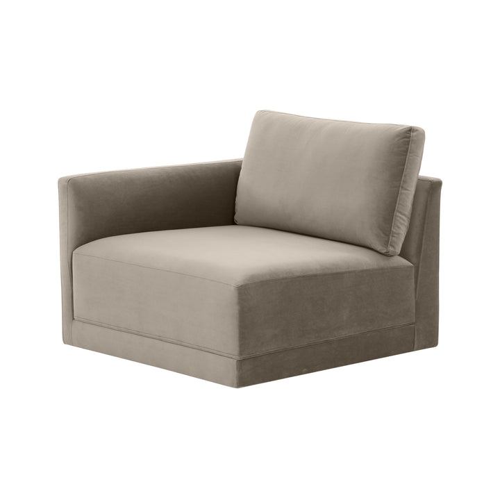 American Home Furniture | TOV Furniture - Willow Taupe LAF Corner Chair
