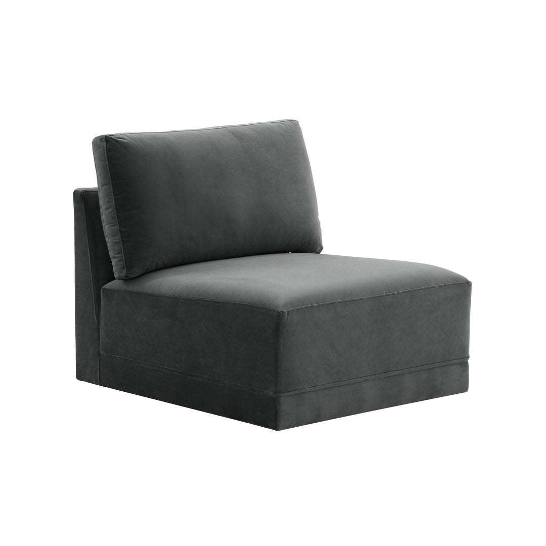 American Home Furniture | TOV Furniture - Willow Charcoal Armless Chair