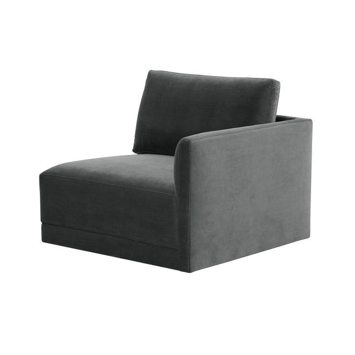 American Home Furniture | TOV Furniture - Willow Charcoal RAF Corner Chair