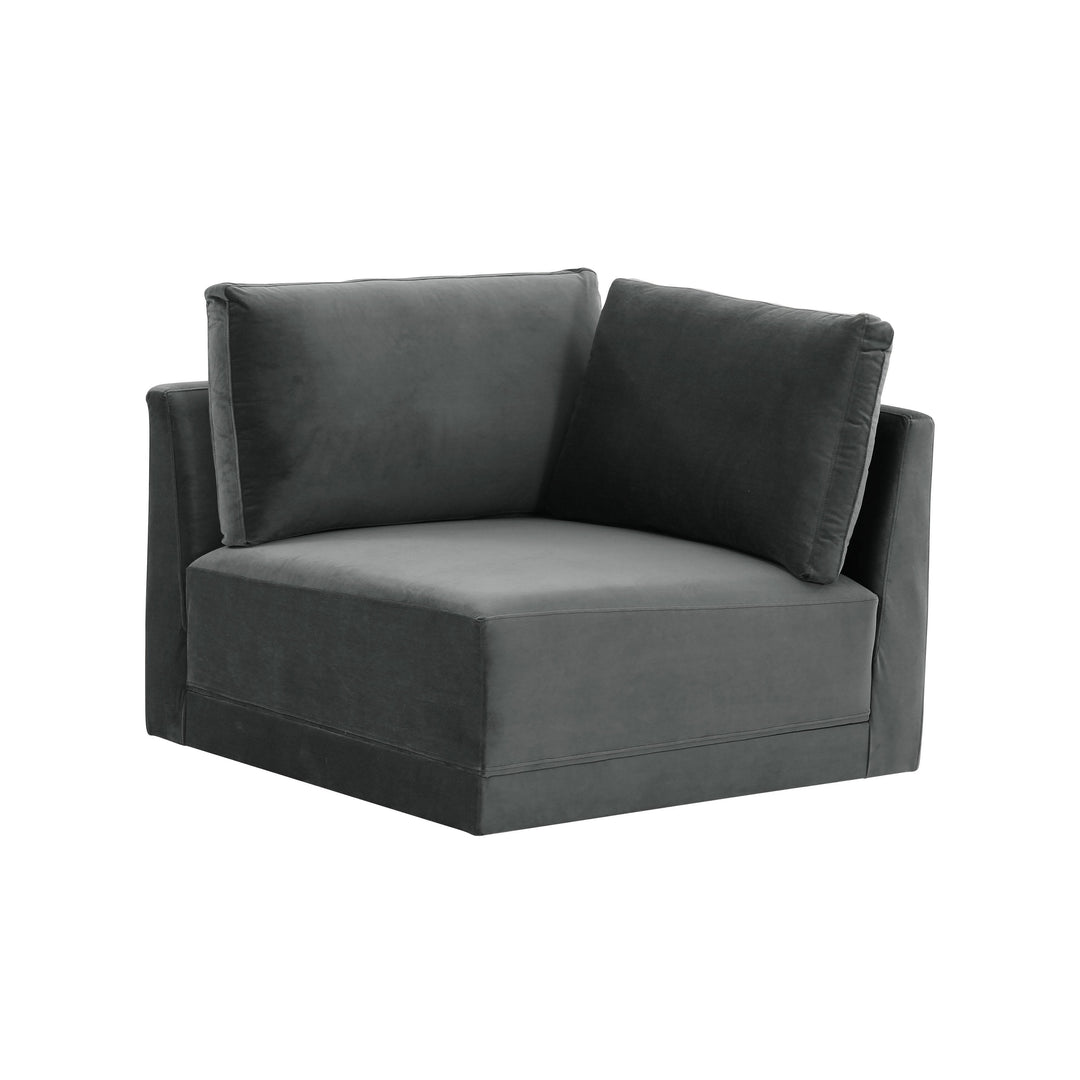 American Home Furniture | TOV Furniture - Willow Charcoal Corner Chair