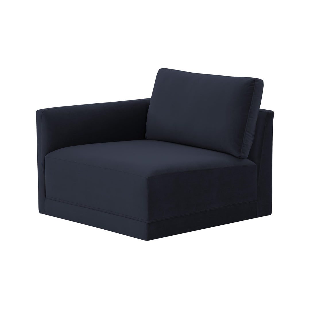 American Home Furniture | TOV Furniture - Willow Navy LAF Corner Chair