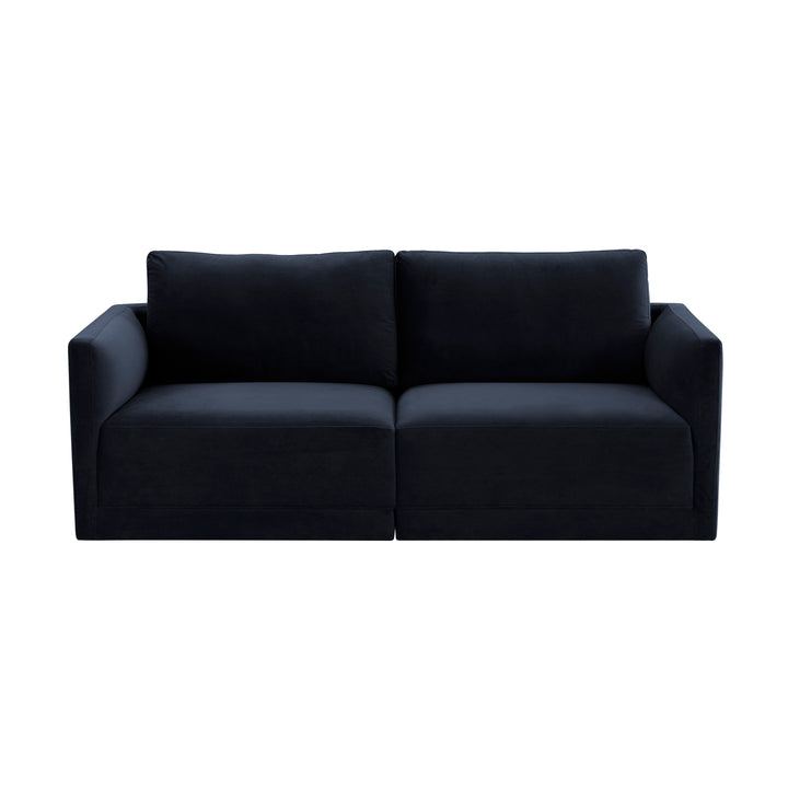 American Home Furniture | TOV Furniture - Willow Navy Modular Loveseat