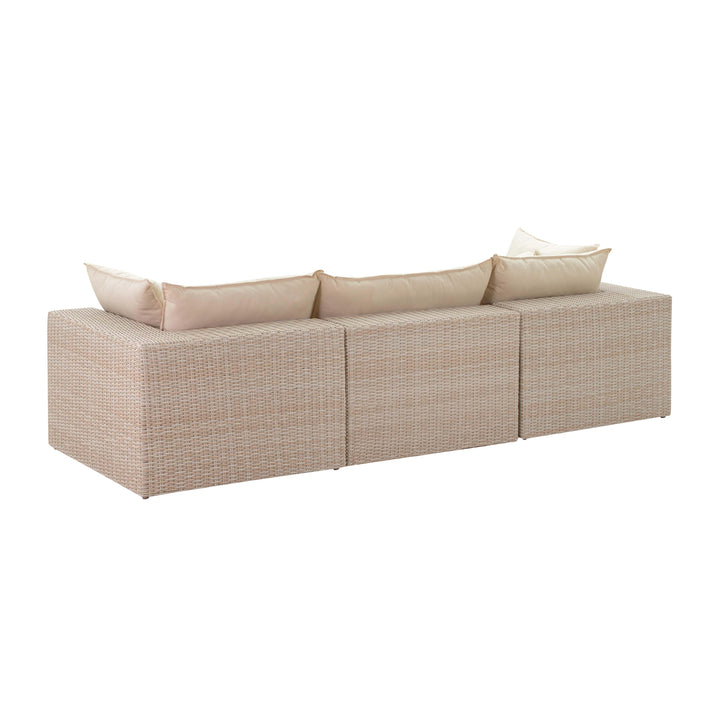 American Home Furniture | TOV Furniture - Cali Natural Wicker Outdoor Modular Sofa