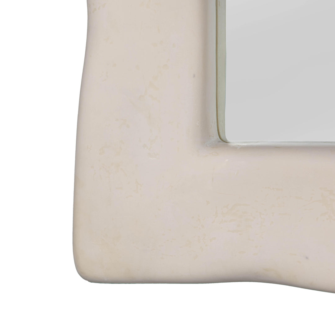 American Home Furniture | TOV Furniture - Kaia Cream Textured Floor Mirror