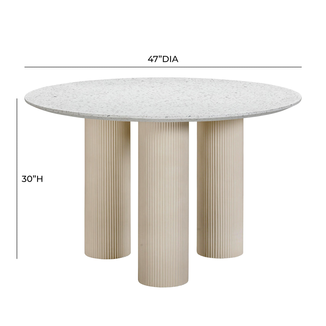 American Home Furniture | TOV Furniture - Parcino Terrazzo Concrete Indoor / Outdoor Dining Table