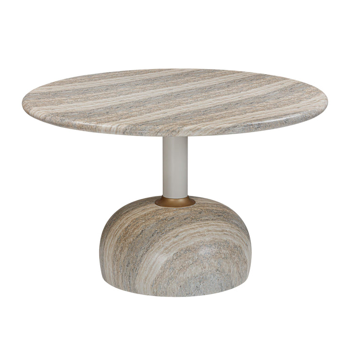 American Home Furniture | TOV Furniture - Omaha Concrete Faux Travertine 48" Round Dining Table