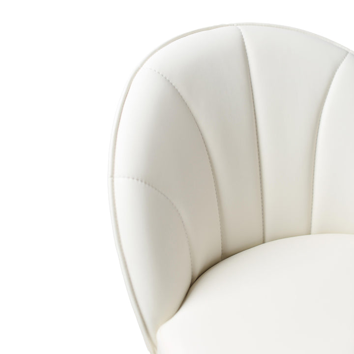 American Home Furniture | TOV Furniture - Venus Cream and Gold Adjustable Swivel Stool