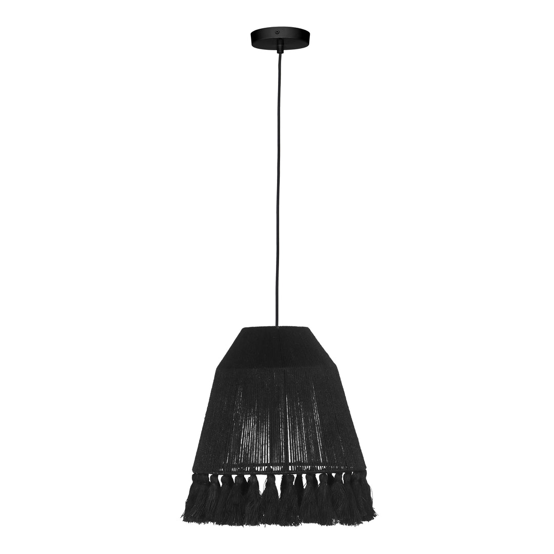 American Home Furniture | TOV Furniture - Bokaro Black Jute Pendant Lamp