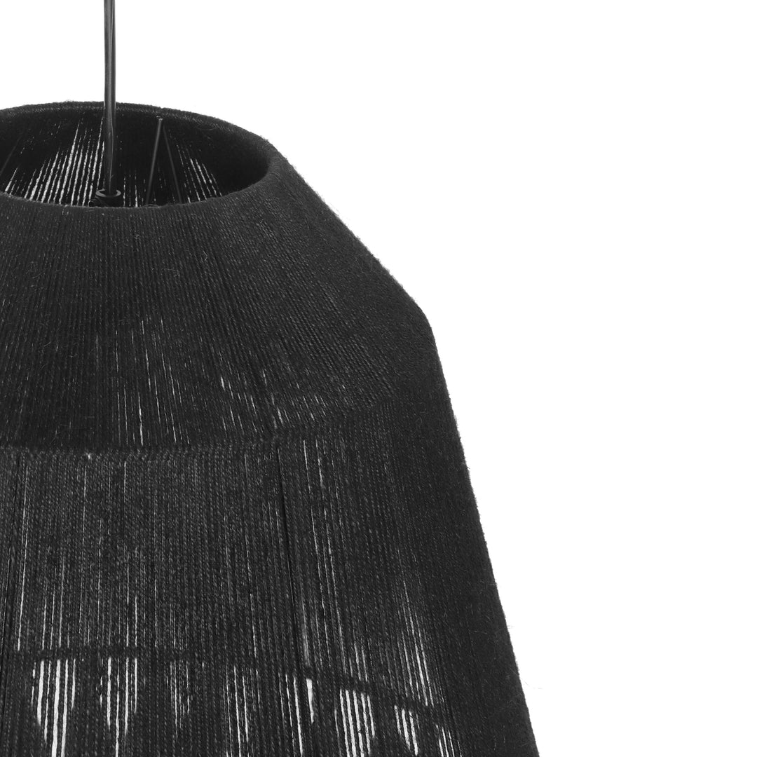 American Home Furniture | TOV Furniture - Bokaro Black Jute Large Pendant Lamp