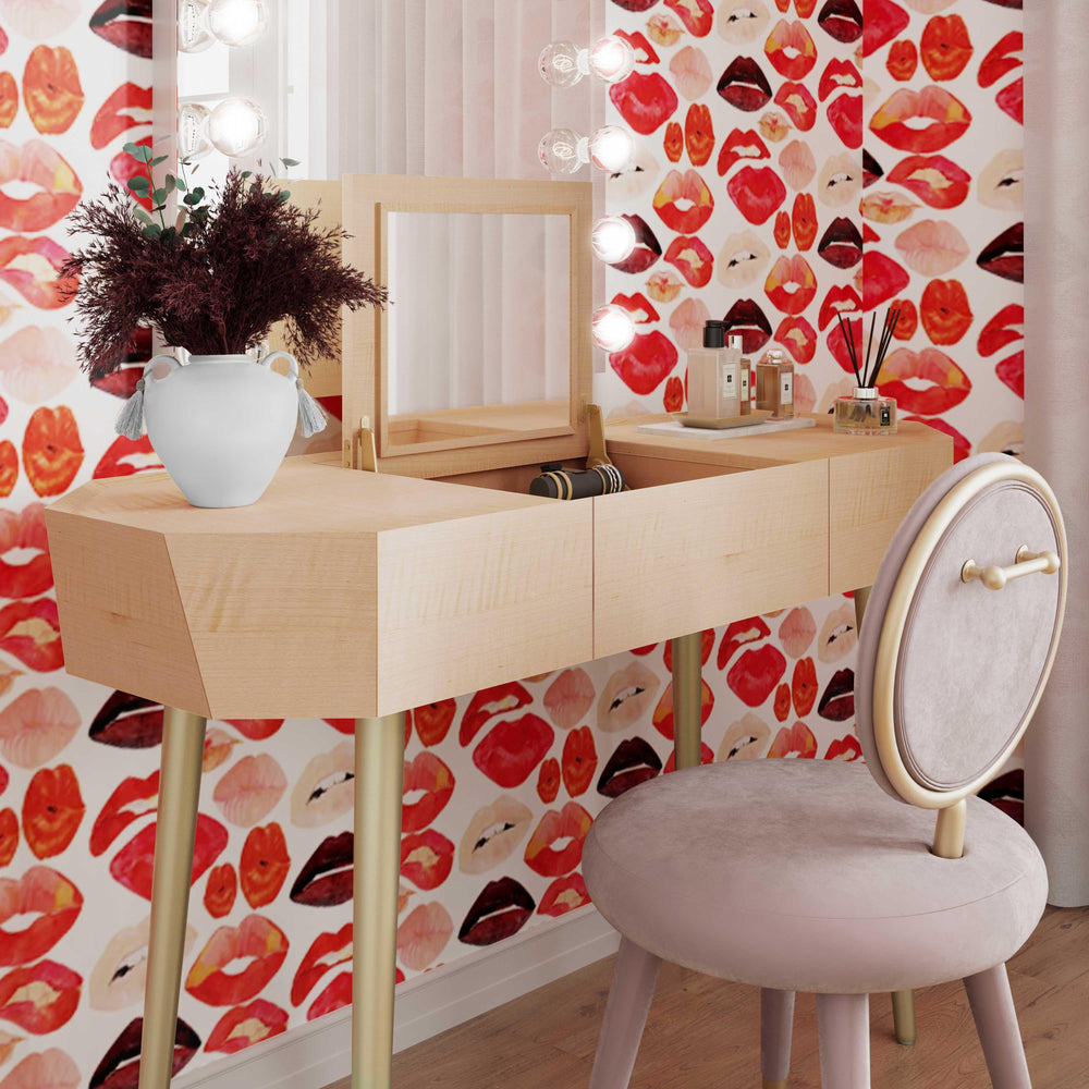 American Home Furniture | TOV Furniture - Sadie Natural Maple Vanity Desk