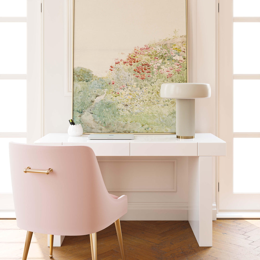 American Home Furniture | TOV Furniture - Clara Glossy White Lacquer Desk