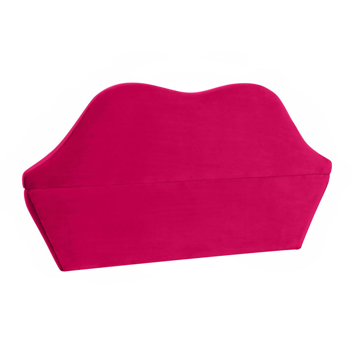 American Home Furniture | TOV Furniture - Lips Hot Pink Velvet Settee