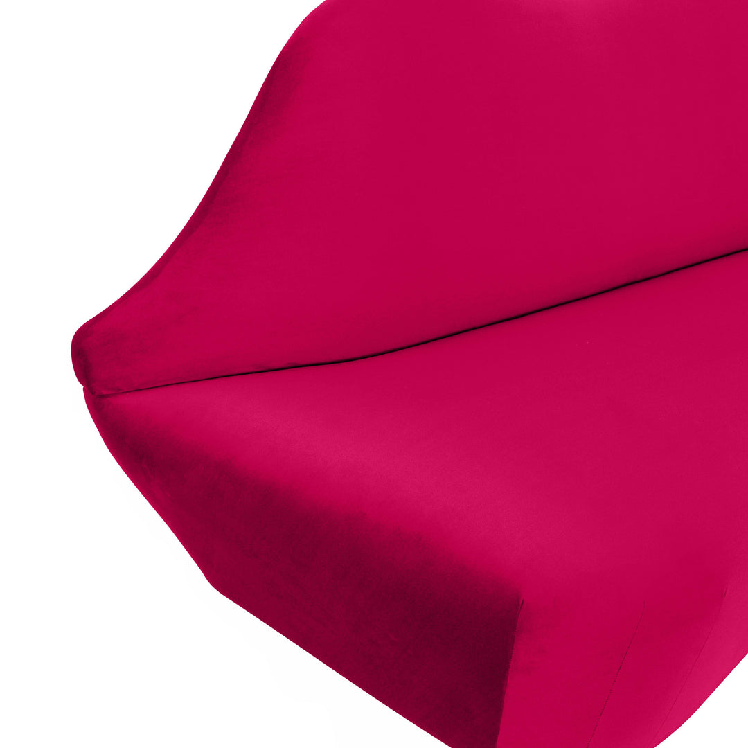 American Home Furniture | TOV Furniture - Lips Hot Pink Velvet Settee