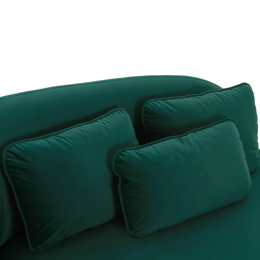 American Home Furniture | TOV Furniture - Galet Green Velvet Chaise