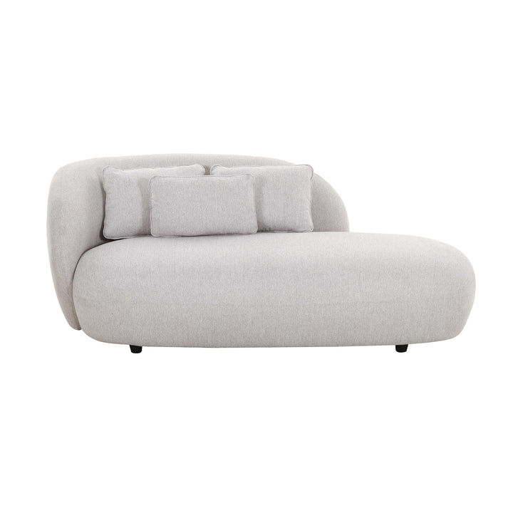 American Home Furniture | TOV Furniture - Galet Grey Velvet Chaise
