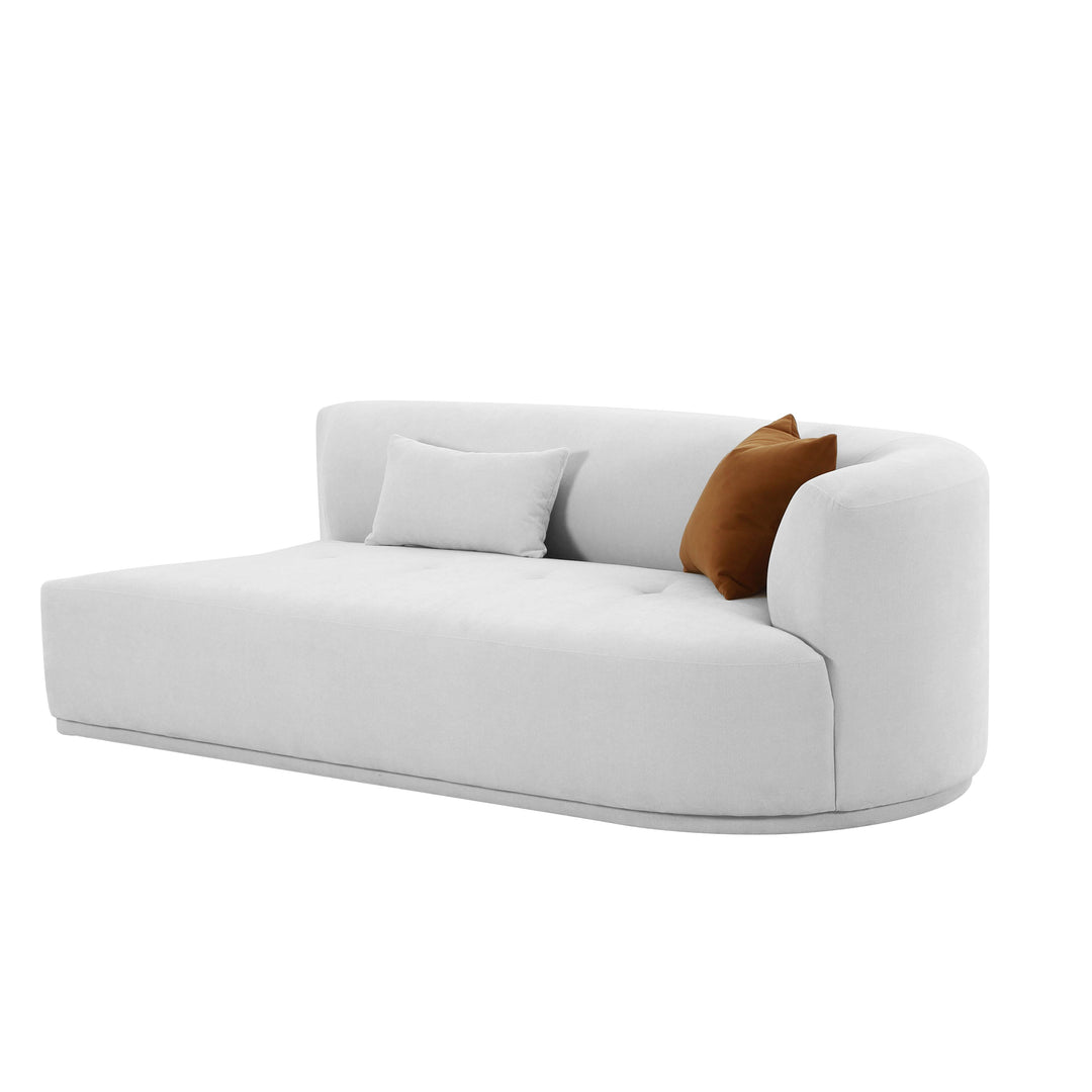 American Home Furniture | TOV Furniture - Fickle Grey Velvet Modular RAF Loveseat