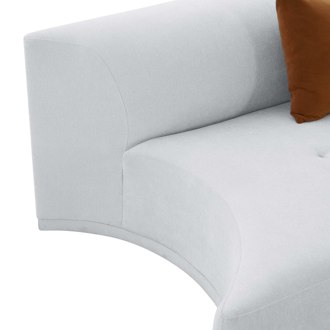 American Home Furniture | TOV Furniture - Fickle Grey Velvet Modular Armless Loveseat