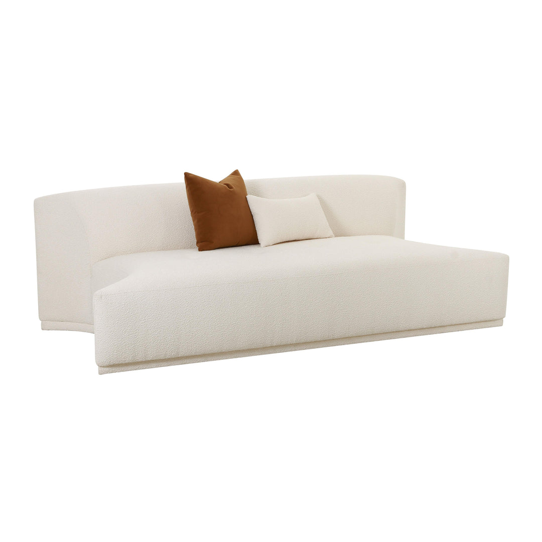 American Home Furniture | TOV Furniture - Fickle Cream Boucle Modular Armless Loveseat