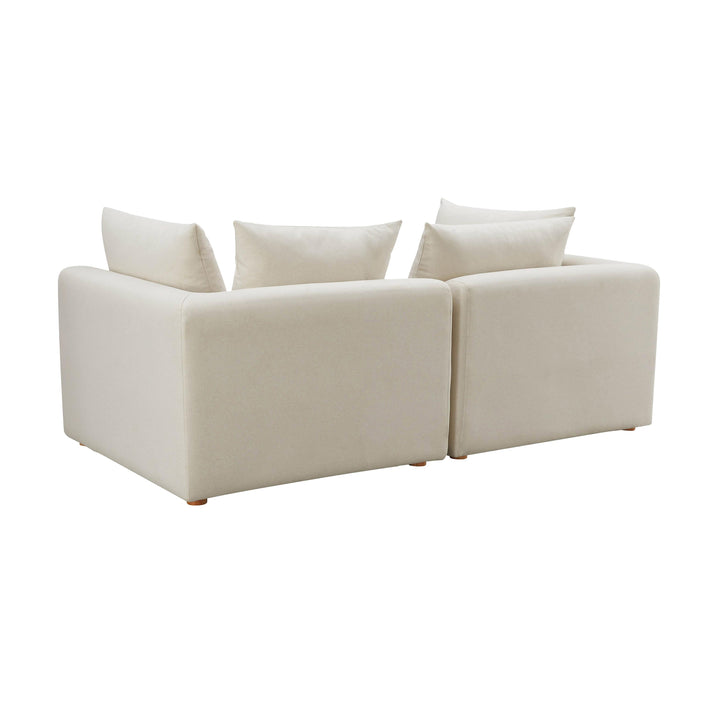 American Home Furniture | TOV Furniture - Hangover Cream Linen Loveseat