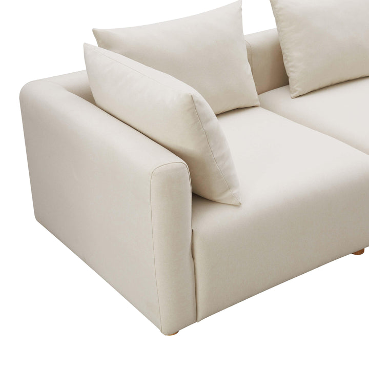 American Home Furniture | TOV Furniture - Hangover Cream Linen Loveseat