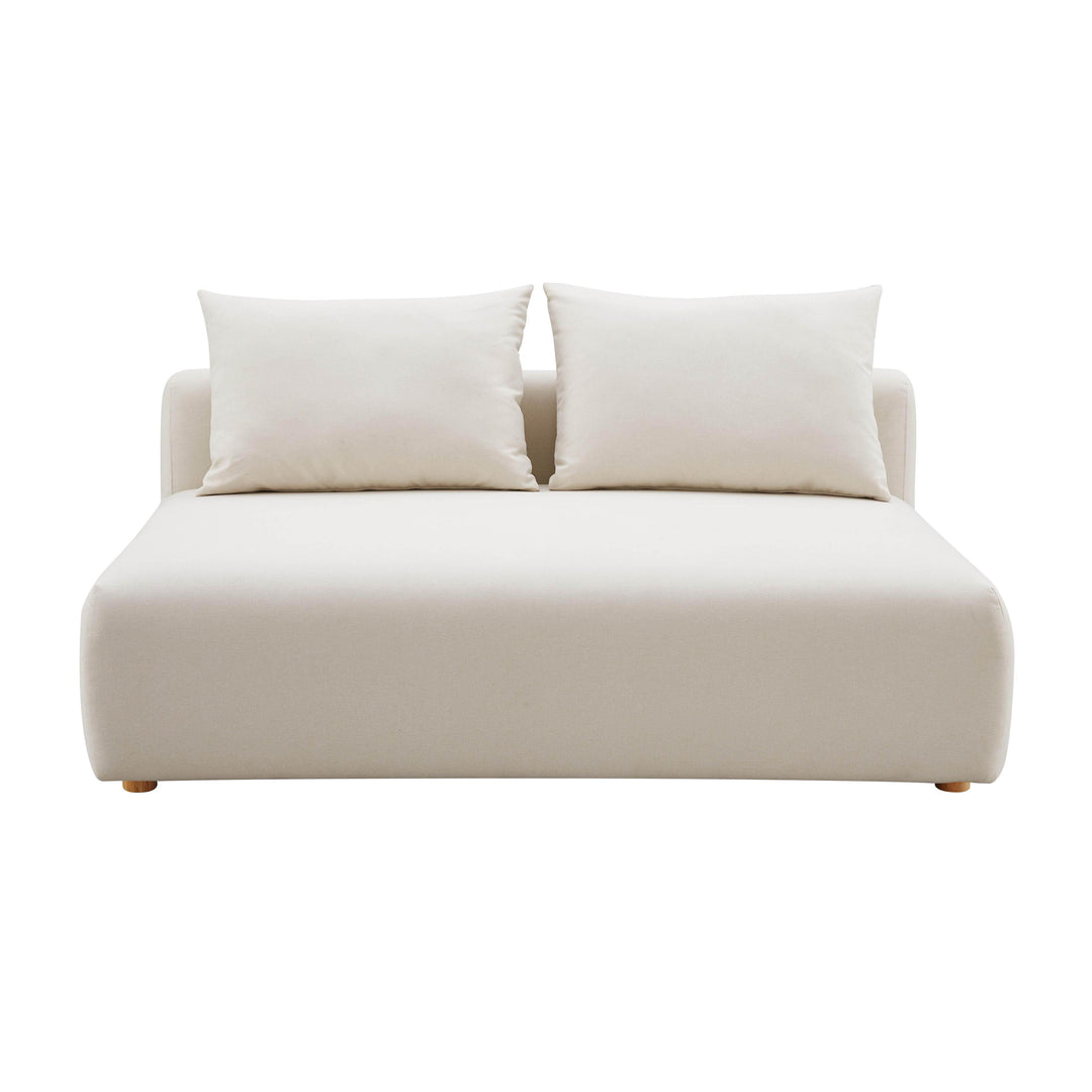 American Home Furniture | TOV Furniture - Hangover Cream Linen Modular Loveseat