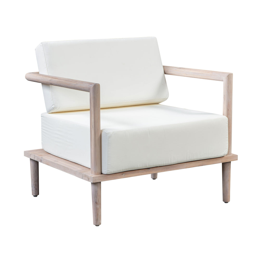 American Home Furniture | TOV Furniture - Emerson Cream Outdoor Lounge Chair