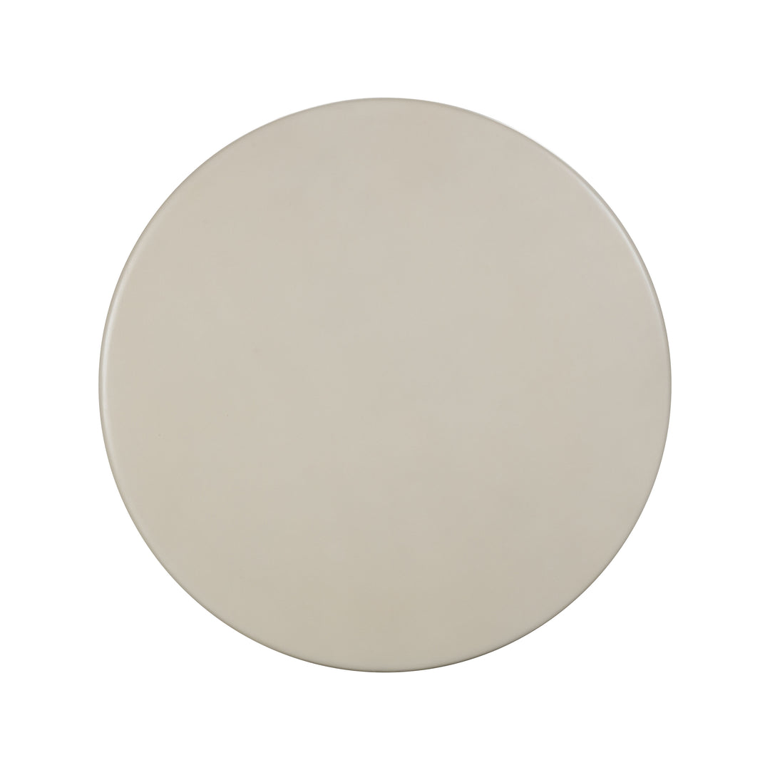 American Home Furniture | TOV Furniture - Fern Beige Textured Faux Plaster Concrete Indoor / Outdoor Round Dining Table