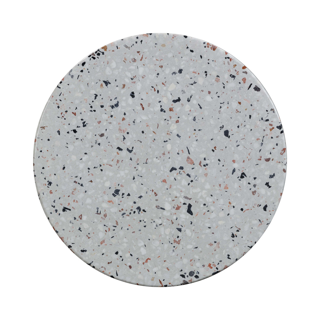 American Home Furniture | TOV Furniture - Clover Faux Terrazzo Indoor / Outdoor Round Side Table