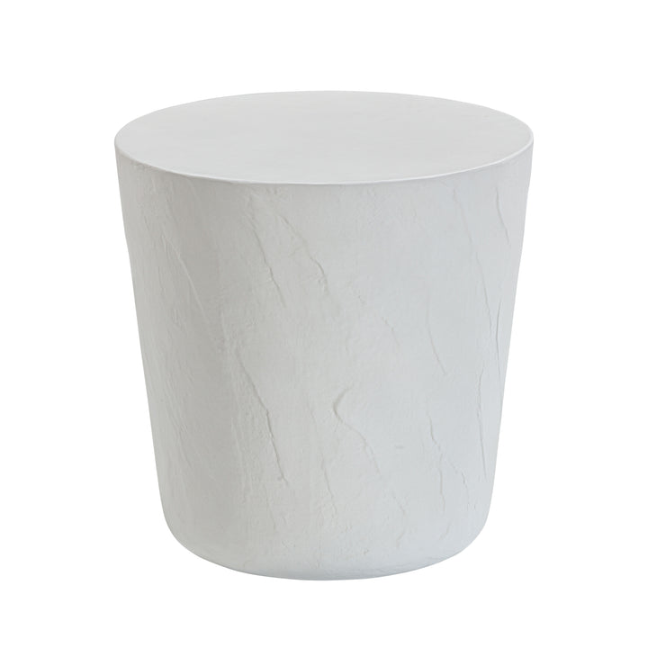 American Home Furniture | TOV Furniture - Margot Light Grey Faux Plaster Indoor / Outdoor Concrete Stool
