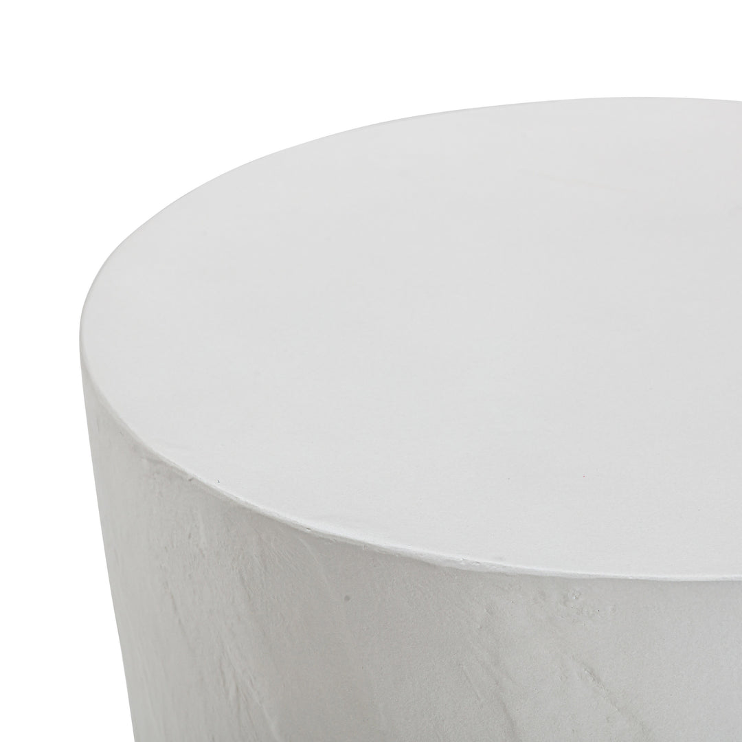 American Home Furniture | TOV Furniture - Margot Light Grey Faux Plaster Indoor / Outdoor Concrete Stool