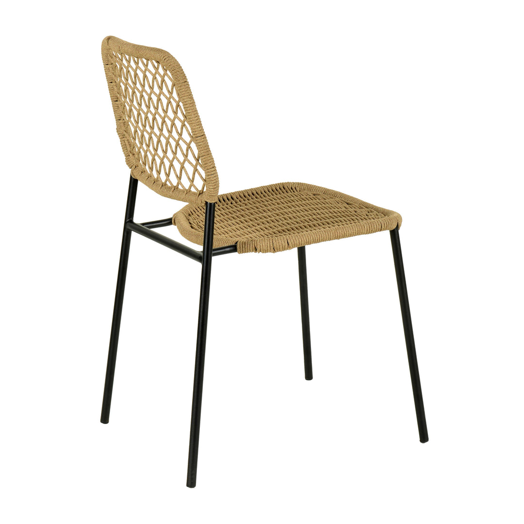 American Home Furniture | TOV Furniture - Lucy Natural Dyed Cord Outdoor Dining Chair