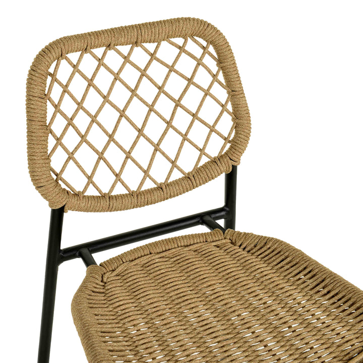 American Home Furniture | TOV Furniture - Lucy Natural Dyed Cord Outdoor Counter Stool