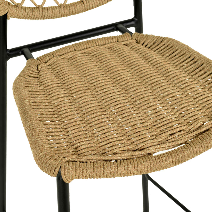 American Home Furniture | TOV Furniture - Lucy Natural Dyed Cord Outdoor Counter Stool