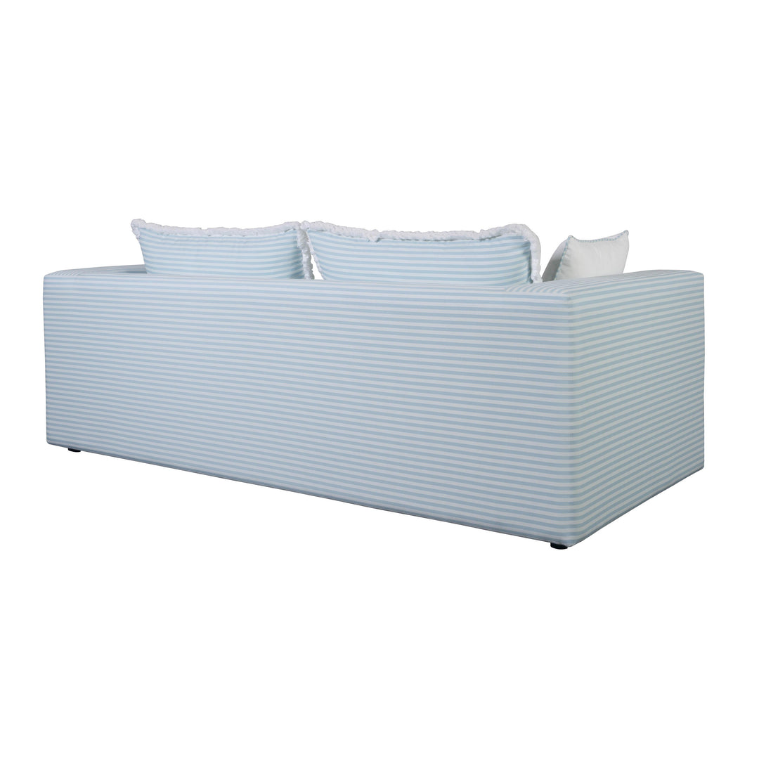 American Home Furniture | TOV Furniture - Salty Blue Striped Outdoor Sofa