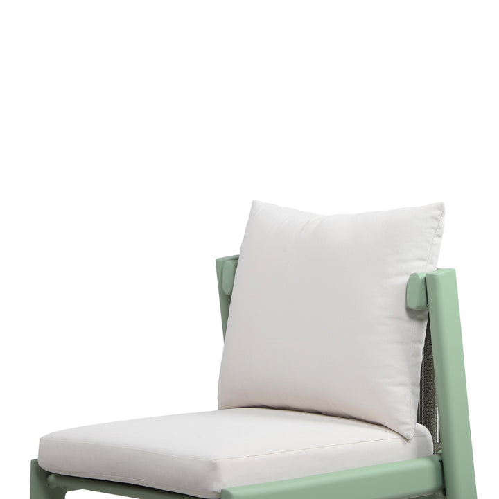 American Home Furniture | TOV Furniture - Nancy Mint Green and Cream Outdoor Dining Chair