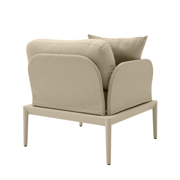 American Home Furniture | TOV Furniture - Kapri Taupe Modular Outdoor LAF Corner Seat