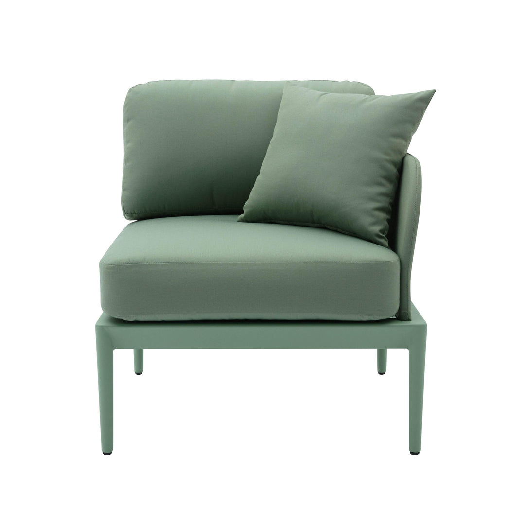 American Home Furniture | TOV Furniture - Kapri Moss Green Modular Outdoor RAF Corner Seat