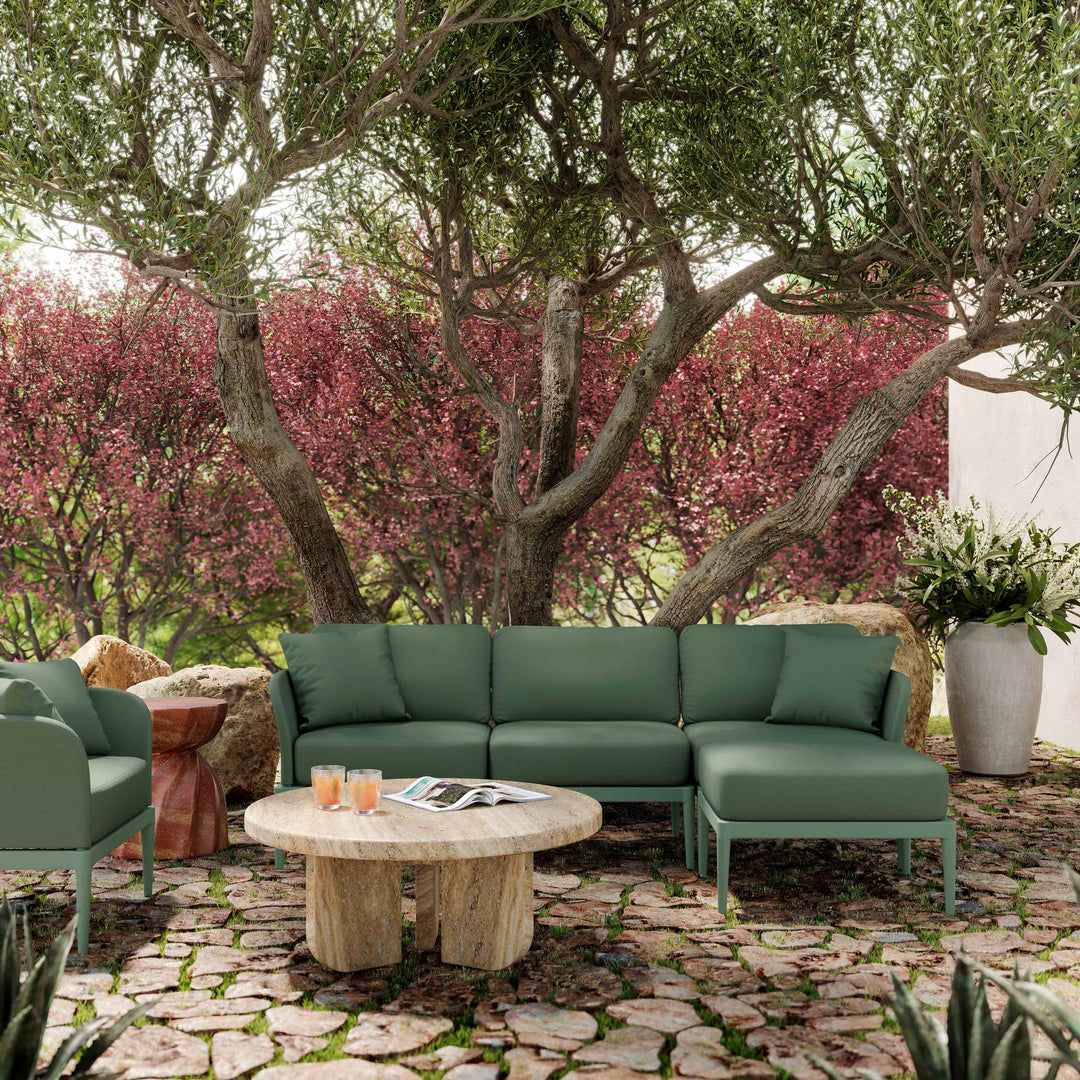 American Home Furniture | TOV Furniture - Kapri Moss Green Outdoor Ottoman