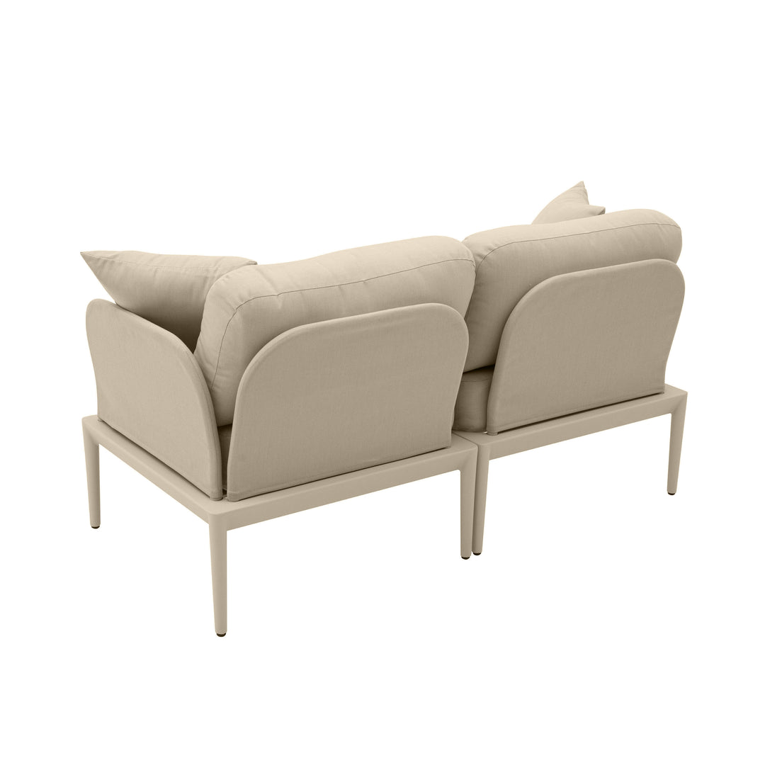 American Home Furniture | TOV Furniture - Kapri Taupe Modular Outdoor Loveseat