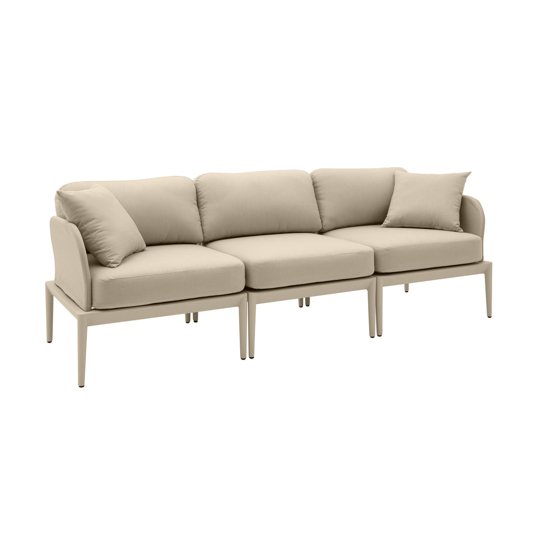 American Home Furniture | TOV Furniture - Kapri Taupe Modular Outdoor Sofa