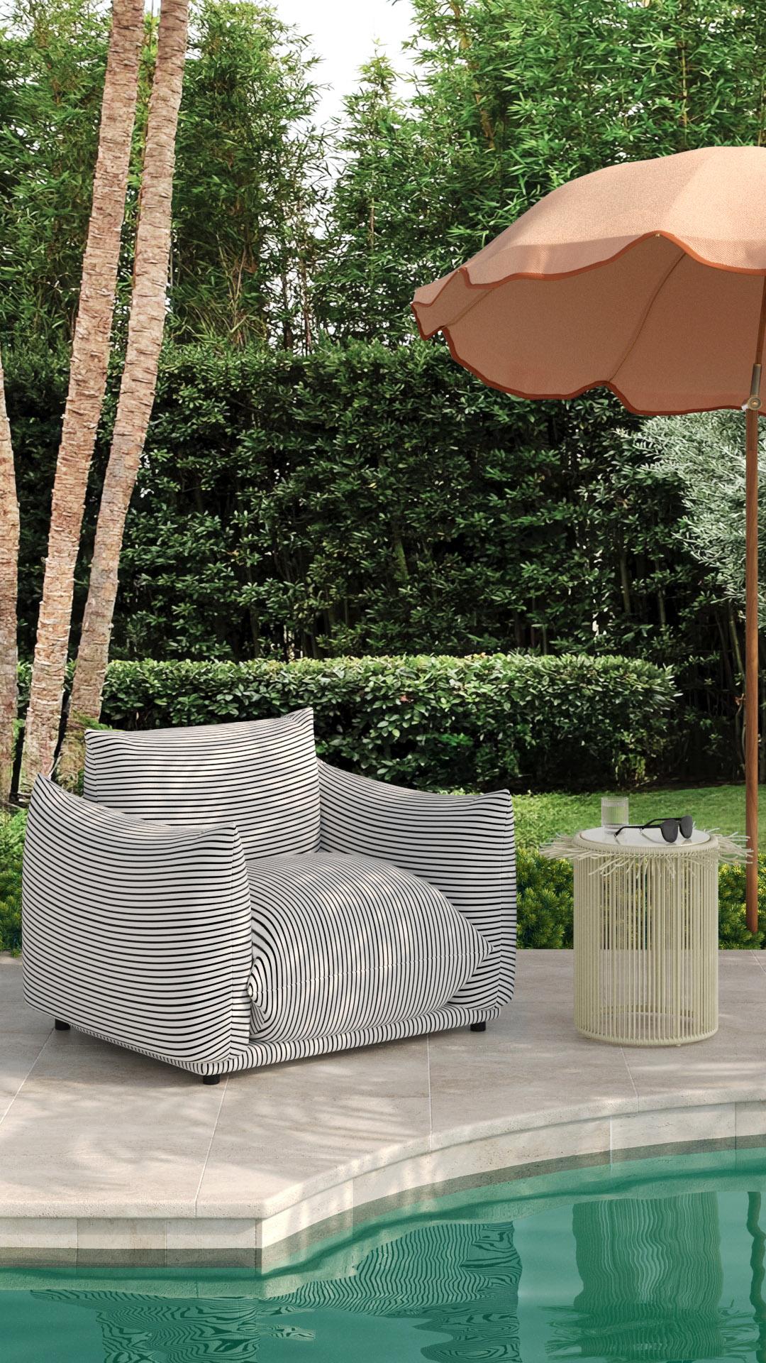 American Home Furniture | TOV Furniture - Rafa Cream Outdoor Side Table