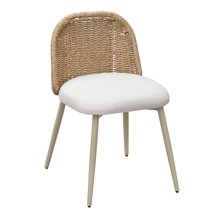 American Home Furniture | TOV Furniture - Alexa Cream Outdoor Dining Chair